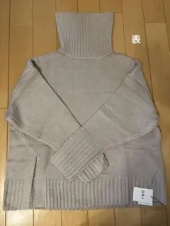 GRL フリーサイズ ベージュ スリットニット