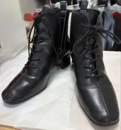 レースアップ ブラックブーツ　L