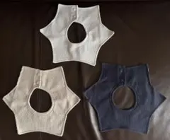 3枚組 よだれを通さないくるくるスタイ　よだれかけ　無地　360度　防水