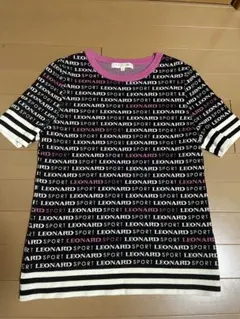LEONARD SPORT レオナールスポーツ 半袖Tシャツ ロゴピンク　38のサムネイル