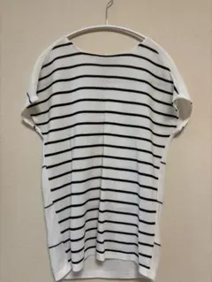 ビューティ＆ユース　ボーダー半袖フレンチスリーブカットソー