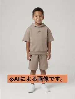 キッズパーカー　セットアップ　子供服　半袖　next.82 上下セット