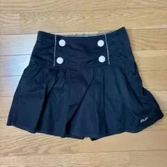 ポンポネットジュニア　インナーパンツ付きスカート　ブラック　160