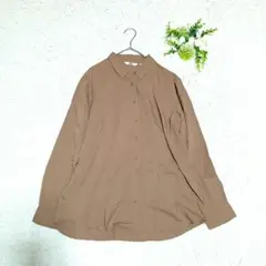 ユニクロ/UNIQLO/長袖シャツ/L/ブラウンのサムネイル