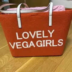 LOVELY VEGA GIRLS フェルトトートバッグ オレンジのサムネイル