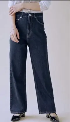 cohina デニム KUROKI DENIM セミワイドストレート S