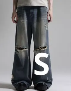 GRANCY】Rifted Slash Buggy Denim Pants S - メルカリ
