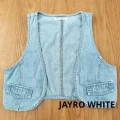 JAYRO WHITE デニムベスト ライトブルー　ジレ　　ジャイロホワイト