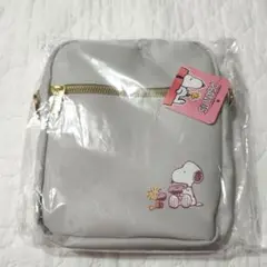 【新品未開封】PEANUTS スヌーピー ショルダーバッグ グレーのサムネイル