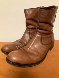 パドローネ Padrone バックジップブーツ レザー ブラウン 40