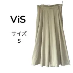 ViS ビス ワイドパンツ サイズ S ベージュ 茶色