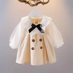 ラスト1点‼️ 90センチ 襟付き ワンピース ベージュ 子供ワンピース キッズのサムネイル