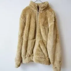 Champion ボアジャケット Medium ベージュ もふもふ