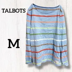TALBOTS 青系ボーダー Tシャツ 【M】 マルチカラー カジュアル 1点物
