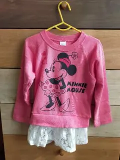 110センチ/トレーナー/ピンク/ディズニー/女のコ/キッズ/レース