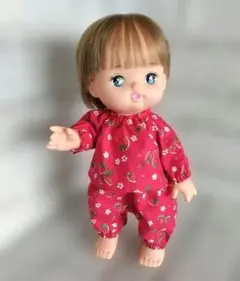 メルちゃん用パジャマ　濃いピンクいちご