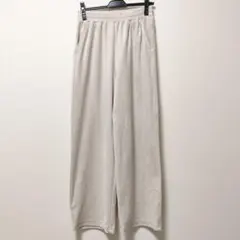 coen　コーエン　フェレットライクベロアイージーワイドパンツ　L　ナチュラル