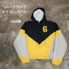 USA製 古着 ナイロン ハーフジップ 短丈 ジャケット ヴィンテージ y2k