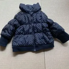 ネイビー ドット柄 アウター 90cm