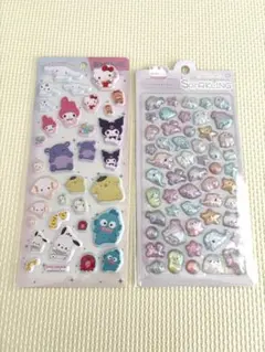 シールまとめ売り サンリオ ぷっくりシール 3Dレリーフクリスタルシール