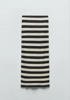 ZARA ザラ　リブボーダータイトスカート