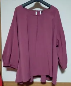 長袖 ブラウス パープル