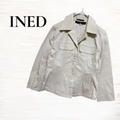 INED イネド/シャツジャケット/7号/Ｓ/アイボリー/羽織り/春アウター