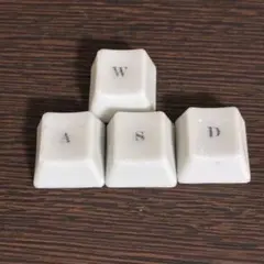 【新素材】まるで石の鍵盤！レジンコンクリート製キーキャップ（WASD）