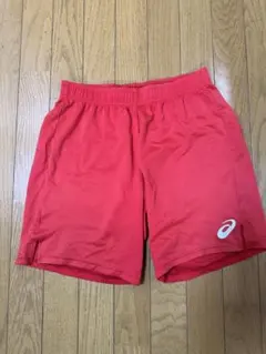 【美品】アシックス ショートパンツ L レッド