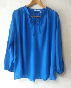 ユニクロJW ANDERSON コットンシアーブルー シャツ XL