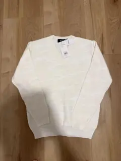 AZUL ホワイト 迷彩柄 Vネックセーター M