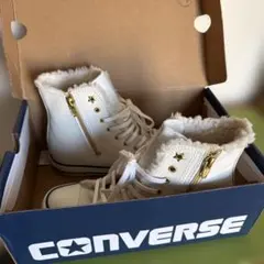 Converse All Star ホワイト ボア ハイカット スニーカーのサムネイル