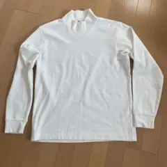 ユニクロ　メンズ　ハイネック　裏起毛　S ホワイト