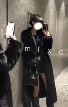 美品✨️ラクーン ファー ダッフル コート ミドル丈 王様コート rich 