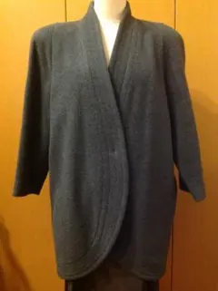 グレー スタンドカラーコート