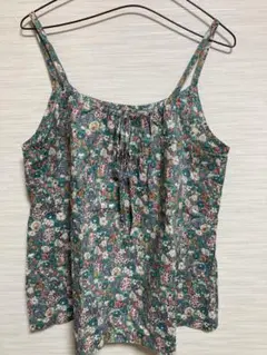 ⭐︎ハンドメイド⭐︎リバティタナローン　ファーガス　バンビグリーン　キャミ　ビスチェのサムネイル