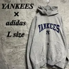 adidas ニューヨークヤンキース　コラボ商品　MLB プルオーバー　古着　L