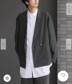 【やまと様専用】Sense of Place ダブルルーズジャケット グレー Lのサムネイル