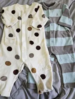 Baby Gap ロンパース 2点セット 秋冬生地 60