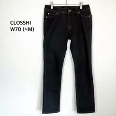 クロッシー◉デニムパンツ スキニージーンズ ブラック ストレート ストレッチ