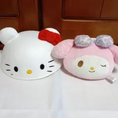 ハローキティフェルトハット・マイメロディ パスケースぬいぐるみ