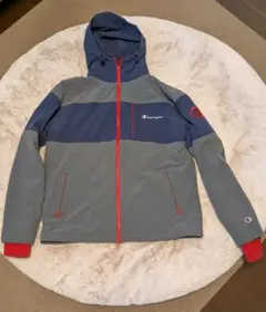 価格変更しました Champion フード付きパーカー グレー/ネイビー/レッド