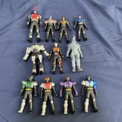 仮面ライダー キバ・カブト・ファイズ　ソフビ　フィギュア 11体セット