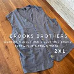 BROOKS BROTHERS ブルックスブラザーズ　ニットベスト　ウール2XL