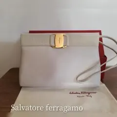 Salvatore Ferragamoショルダーバッグ ベージュ ヴィンテージ