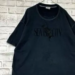 USA製90sヴィンテージTシャツ！シングルステッチ　ブラック半袖古着XL724