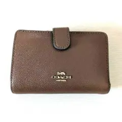 もちママ☆〈極美品〉 COACH コーチ 財布 二つ折り コンパクト コーチ COACH アウトレット 二つ折り財布 シグネチャー ミニ財布