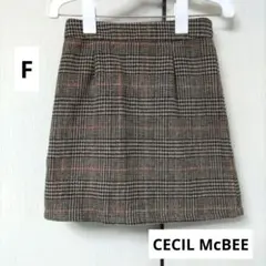 CECIL McBEE チェック柄 ミニスカート Fサイズ セシルマクビー