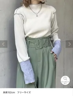 Thevon　袖先配色プリーツメロープルオーバーのサムネイル