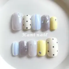 韓国 個性派 ウィッシュコア 星 ストライプ ドットマグネット ネイルチップ